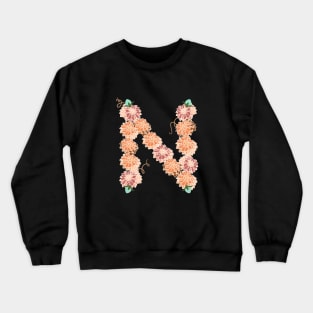 Letter N Floral Crewneck Sweatshirt